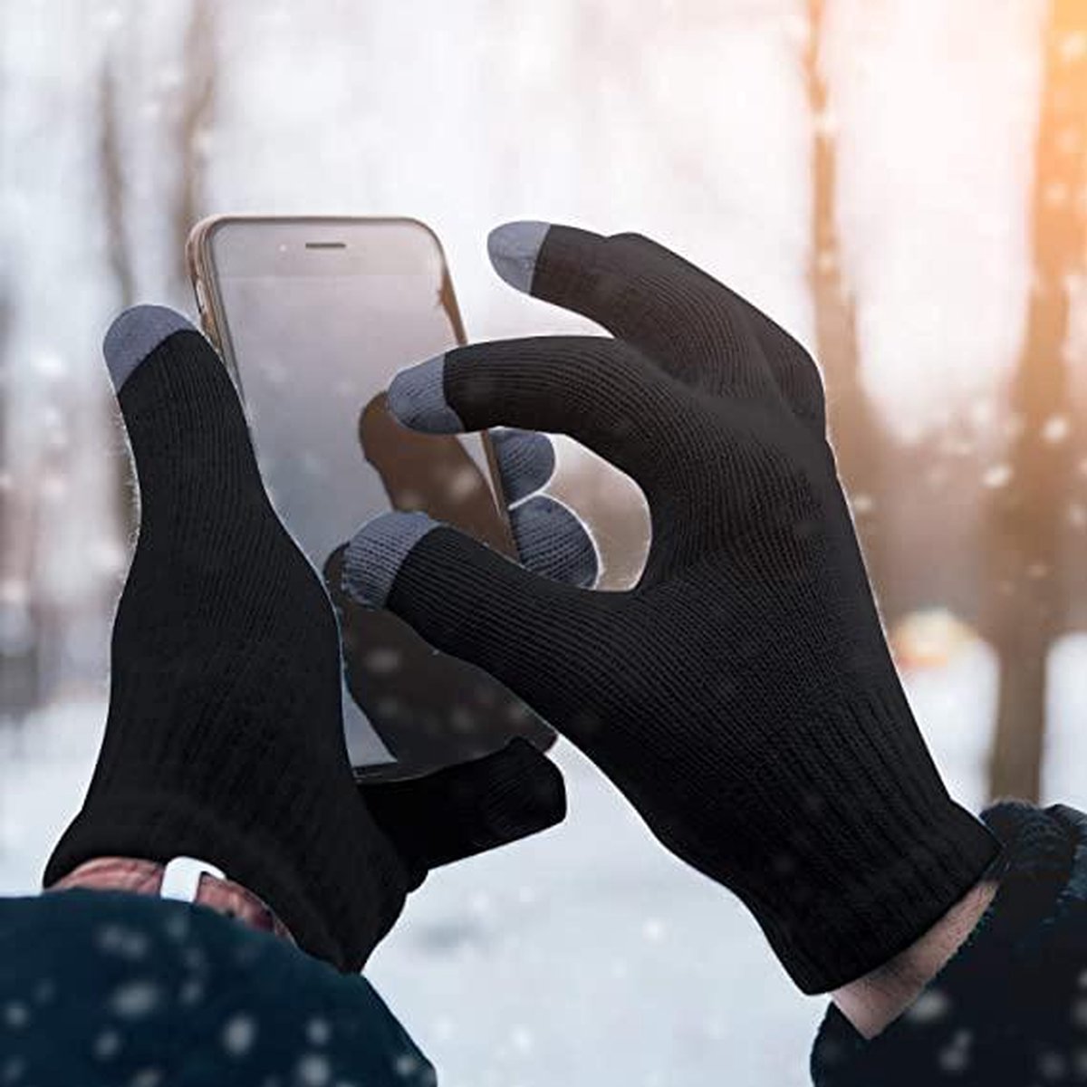 Touchscreen Handschoenen Gebreid Kinderen