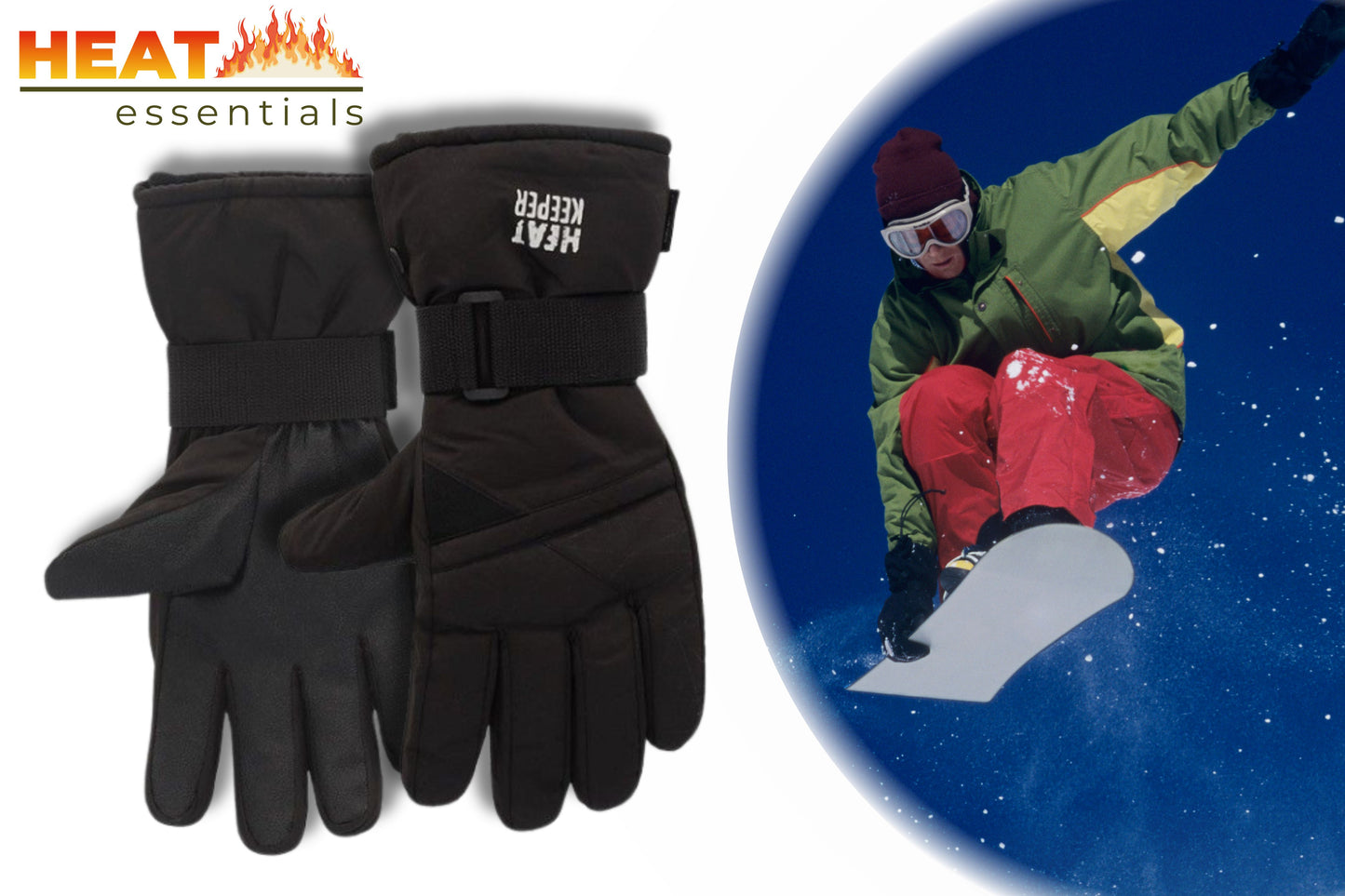 Snowboard handschoenen zwart