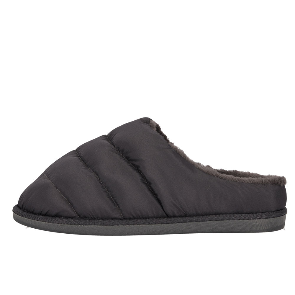 Lage pantoffel puffer dames grijs