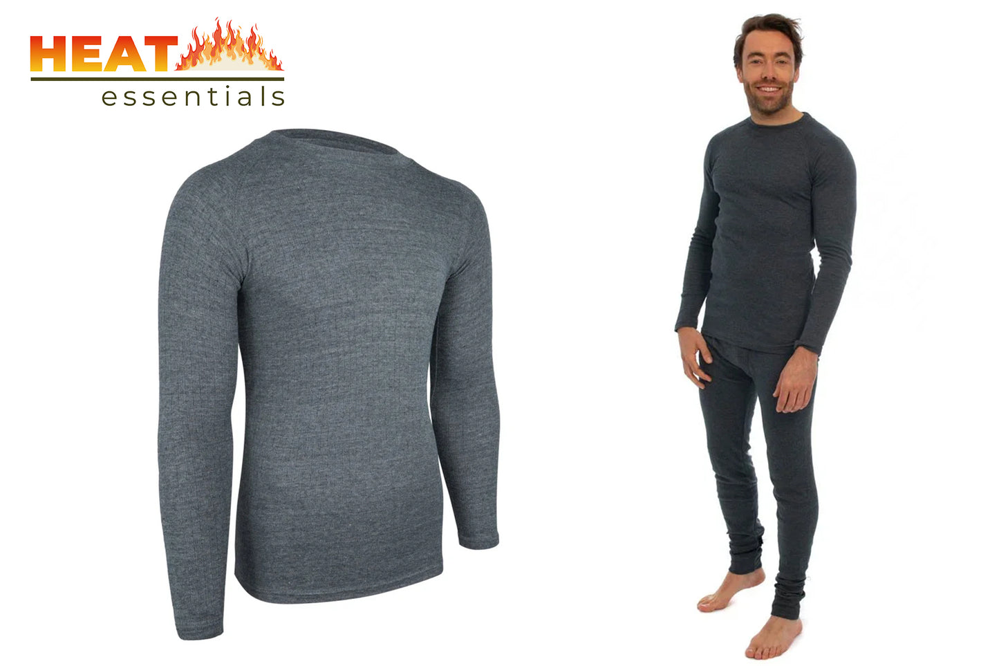 Heat Essentials Thermo Shirt Heren Grijs