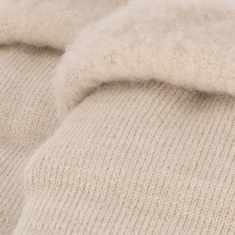 Pantoffel sokken beige