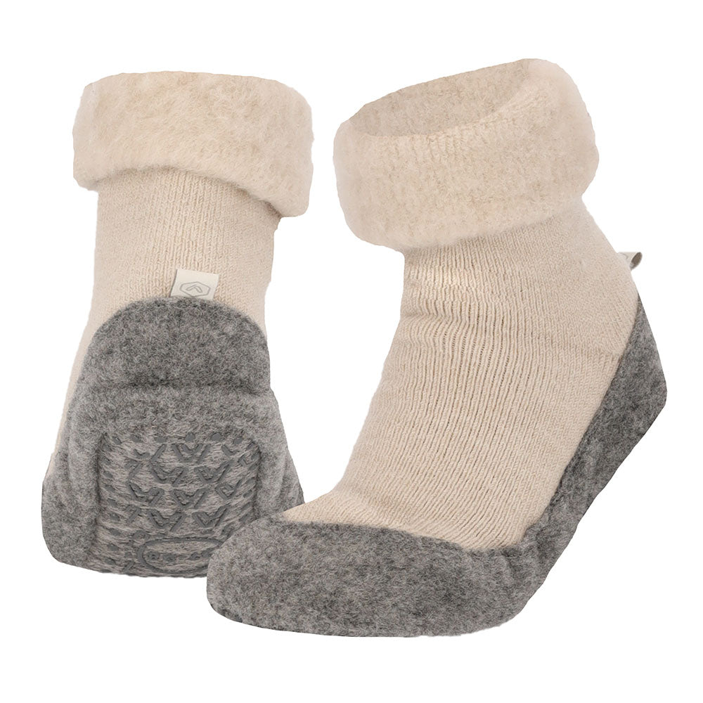 Pantoffel sokken beige