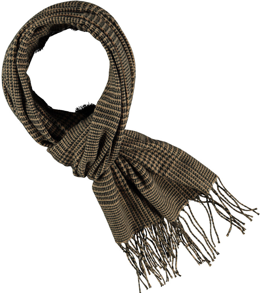 Sjaal zwart camel